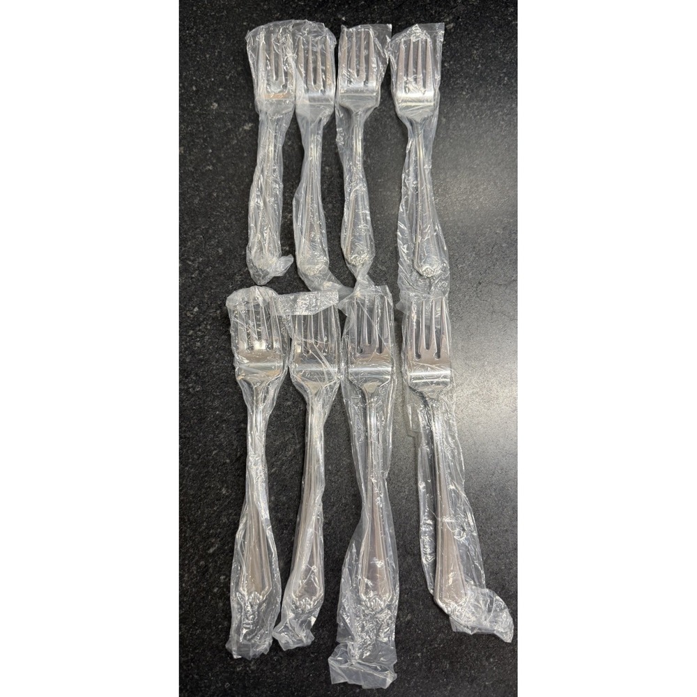 Wallace Colonette 18/10 Stainless Salad Forks 7-1/4" Lot of 8 New